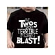 thumbnail image 1 of THE TWOS AREN'T TERRIBLE I'M HAVING A BLAST! Print Boys 100%Cotton T-Shirt, 1 of 6