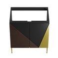 thumbnail image 5 of Vanity Cabinet (Sink not included), Black Gold, Wood, Metal, Hotel Bedroom Bathroom, Modern Contemporary HB35985, 5 of 9