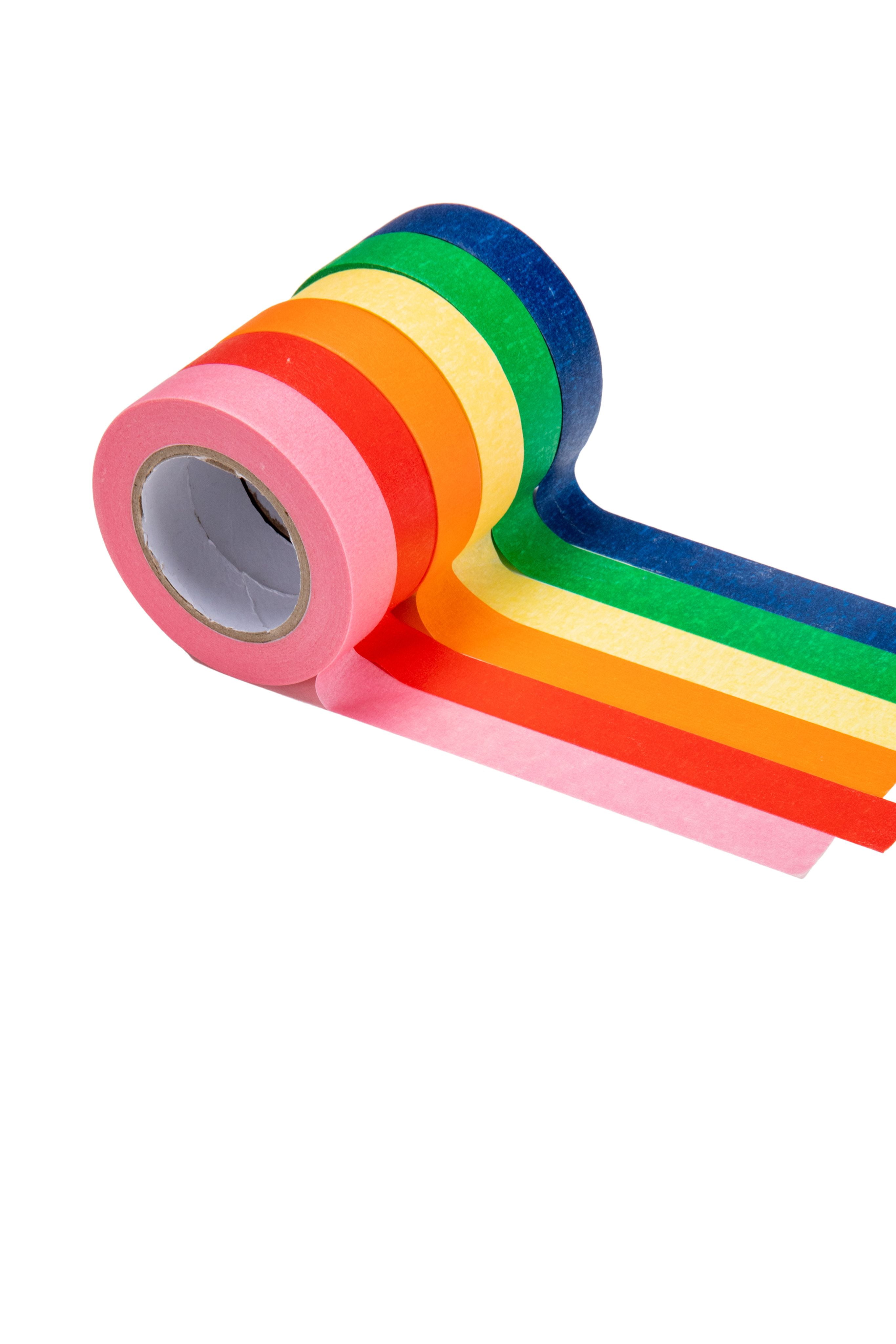Pen+Gear Masking Tape, 0.59 in x 15 Yds, Multicolor, 6 Rolls