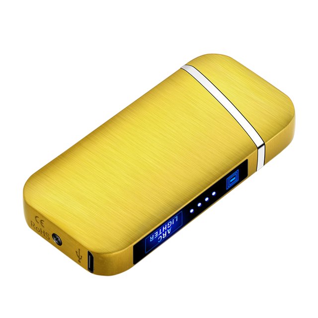 Encendedor de cigarrillos USB LED Power Display Encendedor con sensor táctil sin llama (Amarillo) Tmvgtek Libre de BPA