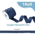 thumbnail image 2 of 10 Yards Double Ruffle Ribbon Trim Medium Blue 7/8 inch(22mm) Wide Ruffle Pleated Trim Polyester Ribbons Lace Ribbons Fabric for DIY Dress Headwear Decoration and Gift Wrapping, 2 of 8