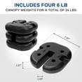 thumbnail image 3 of Elevon 4 Pack Canopy Weights to Secure Outdoor Tents, Canopies, Umbrellas, Black, 3 of 6