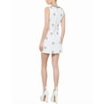 thumbnail image 2 of alice + olivia womens  Clyde Embellished Fitted Aline Shift Dress, 12, White, 2 of 4