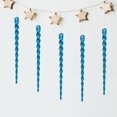 thumbnail image 1 of Comons 30 Piezas De Adornos De Carámbanos Navideños, Tiras De Hielo Roscadas, Colgantes Decorativos Para Árboles De Navidad Para Fiestas De Navidad, Bodas (Azul 5,1 Pulgadas), 1 of 5