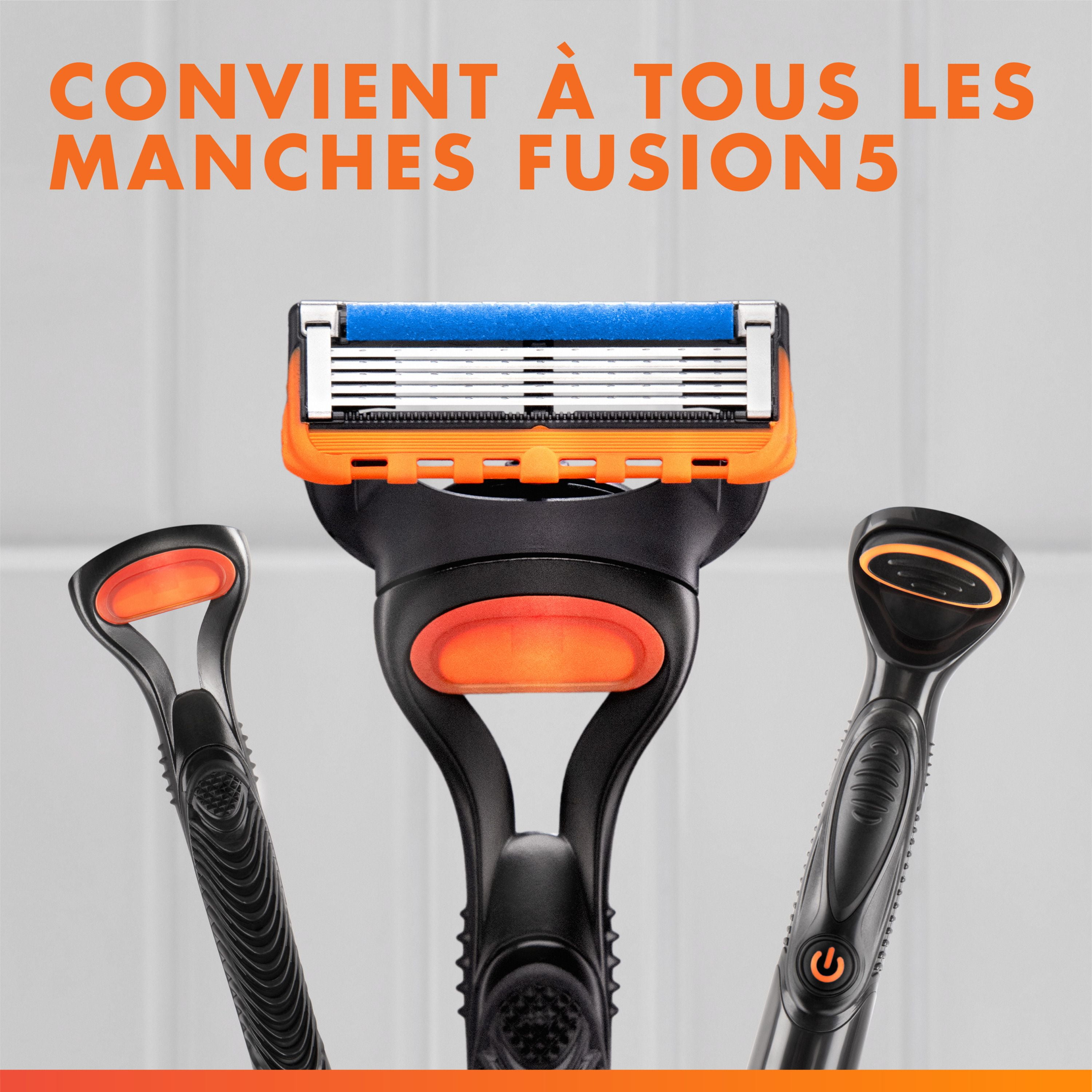 Cartouches de rechange Gillette Fusion5 pour hommes de rasoir, bande lubrifiante, lame de précision pour hommes, cartouches à 5 lames de rasoir pour un rasage de près 12CT