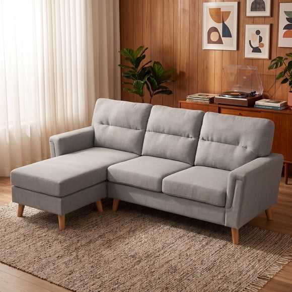 Sala Esquinera Modular Easy Living Terry Gris Claro