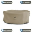 thumbnail image 2 of COVERS&ALL Round Dining Table Set Cover, 12 Oz Waterproof UV & Weather Resistant Patio Indoor Outdoor Bistro Garden Lawn Furniture Cover with Air Vents & Drawstrings (60"Diameter x 23"H, Beige), 2 of 6
