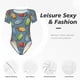 thumbnail image 4 of Balery Fruit Ice Cream Body de cuello redondo de manga corta para mujer Tops de manga corta Tops básicos-Medium, 4 of 7