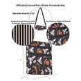 thumbnail image 4 of Bandoleras para mujer, Harry Potter, Hogwarts Gryffindor, bandolera pequeña con licencia oficial, bolso de hombro, bolso de viaje para pasaporte, fanáticos de Wizarding World, adultos y adolescentes, 4 of 8