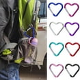 thumbnail image 2 of Yesbay 10 Pcs Heart-shaped Carabiner Hooks Compact Quick Link Snap Hook Clips Strong Load-bearing Key Holders Camping Supplies, 2 of 8