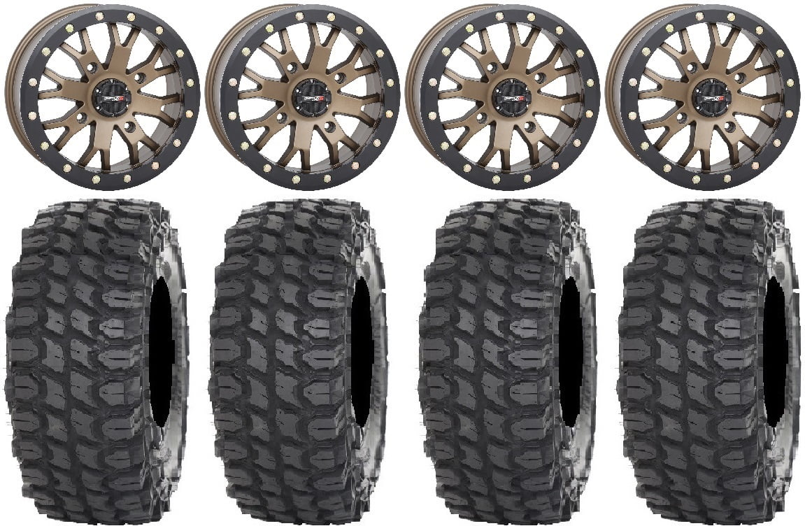 System 3 SB4 Bronze (6+1) 15" Wheels 32" X COMP Tires Polaris RZR XP