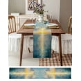 thumbnail image 3 of Boanket Ocean Sunset Table Runner - 60 Inch Long, Kitchen Dining Table Runner Dresser Scarves, Blue Sky Sea Minimalist Abstract Art Farmhouse Decor for Coffee Tables Wedding Party Banquet, 3 of 8