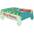 thumbnail image 2 of MYPOP Merry Christmas Snowflake Love Cotton Linen Tablecloth Sets 60x120 Inches - A Snowman Holding A Broom Desk Sofa Table Cloth Cover for Party Decor, 2 of 6