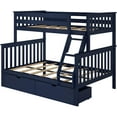 thumbnail image 4 of BEDSMART Lits Superposés Simple sur Double en Bois Massif avec Rangement / Bleu, 4 of 6