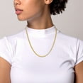 thumbnail image 4 of 24K Solid Yellow Gold 3mm Square Barrel Link Chain Necklace, 4 of 9