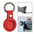 thumbnail image 4 of Funda protectora de cuero sintético con llavero para Apple Airtags Tracker rojo, 4 of 9