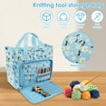 thumbnail image 3 of Extra Large Capacity Yarn Storage Bag Oxford Cloth Cross Stitch Bag with Shoulder Strap Knitting Bag Portable Crochet Travel Bag for Yarn Balls Crochet Hooks Knitting Needles, 3 of 12