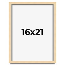 16x21 Frame Beige Real Wood Picture Frame Width 0.75 inches | Interior Frame Depth 0.5 inches |