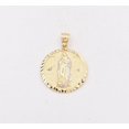 thumbnail image 5 of Diamond-Cut Virgin Mary Medallion Pendant Unisex Adult 10K Yellow White Gold 3.37 Gr, Goldum NYC, 5 of 6
