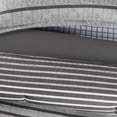 thumbnail image 2 of Serta Simply Clean Billy Grey Textured Stripe Bed in a Bag, King, 7-Piece, 2 of 4