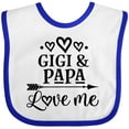 thumbnail image 3 of Inktastic Gigi and Papa Love Me Girls Baby Bib, 3 of 4