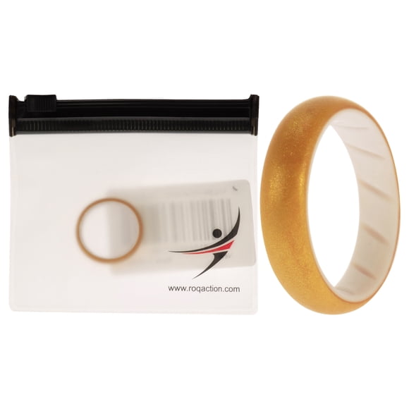 Anillo de boda BR sólido de silicona - Blanco-Oro de ROQ para mujer - Anillo de 8 mm