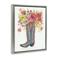 thumbnail image 3 of Stupell Industries Floral Cowgirl Boot Pastels Floral Painting Gray Floater Framed Canvas Art Print Wall Art, 25 x 31, 3 of 9