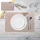 thumbnail image 1 of Alfombra de mesa de PVC impermeable antideslizante resistente al calor Protector de mesa de comedor decorativo | Elegante acabado en lámina | Uso versátil para cocina | Opciones de plata y oro rosa, 1 of 6