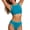 Womens Swimsuits Blue, variant on Womens High Waisted Bikini Sets Sporty Two Piece Swimsuits Color Block Cheeky High Cut Bathing Suits
