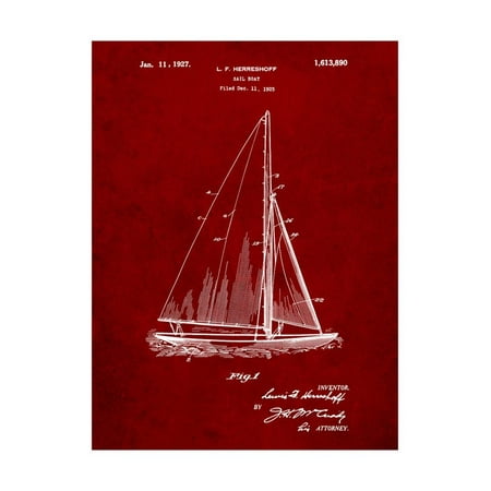 Herreshoff R 40' Gamecock Racing Sailboat Patent Print Wall Art By Cole (Best 40 Foot Bluewater Sailboat)