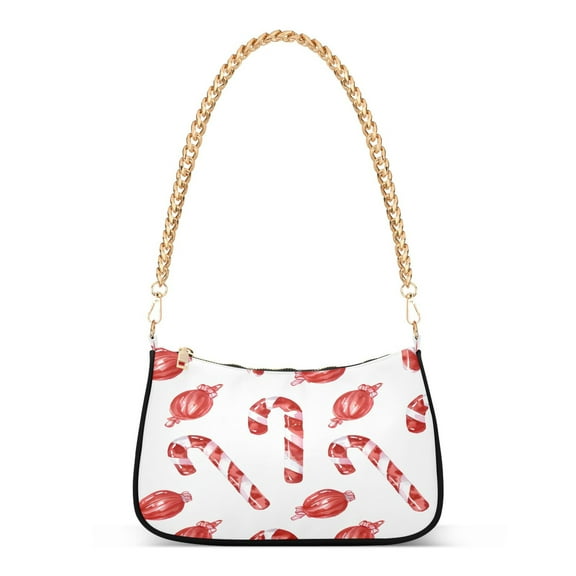 Ryvnso Christmas Multi Candy Womens Chain Shoulder Bag Tote Handbags Clutch Hobo Purse with Zipper for Travel