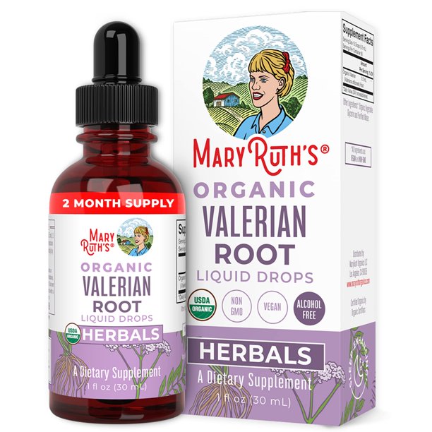 USDA Organic Valerian Root by MaryRuth's Herbal Liquid Drops