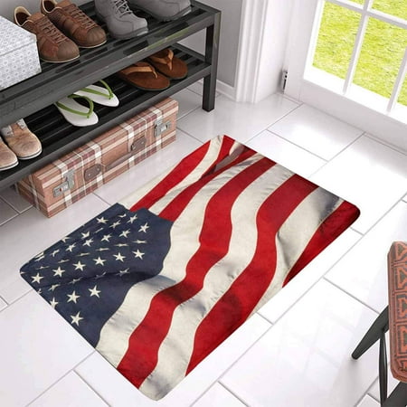 Pop American Flag Doormat Indoor Outdoor Entrance Rug Floor Mats