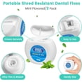 thumbnail image 3 of Floss Threaders 400 Count/4 Pack, with 2 Pack of 50M Mint-Flavored Waxed Dental Floss, for Braces, Bridges, Implants, Permanent Retainer, 3 of 7