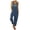 Navy, variant on Conairie Womens Overalls Flower Print Stretchy Beach Vacation Trendy Jumpsuits Straight Leg Pants With Pockets Army Green L