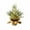C, variant on Beautynvta Small Christmas Tree with Lights, 11.8'' Artificial Pine Needles Tree with Pinecones, Mini Tabletop Christmas Tree with Burlap Base for Home Office Fireplace Decor