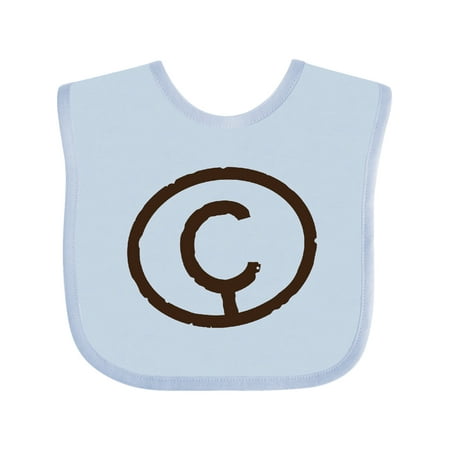 

Inktastic Branding Iron Letter C Monogram Gift Baby Boy or Baby Girl Bib