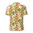 thumbnail image 4 of Rocae Sunflower Cornflower Poppy for Men's Short Sleeve Polo Shirt, Quick Drying Performance Moisture Wicking Sports Men's Golf Shirt Small, 4 of 9