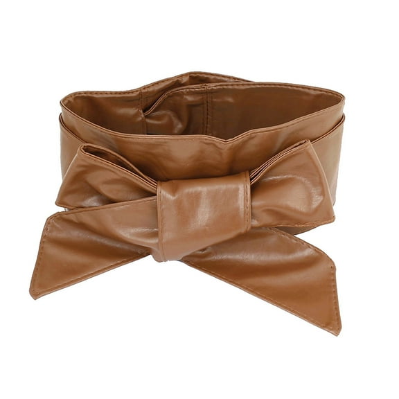 INSPIRE CHIC Women's Solid Color Wrap Tie Corset Cinch Bow Knot Wide Waist Belt