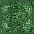 thumbnail image 1 of Ahgly Company Indoor Square Medallion Emerald Green Traditional Area Rugs, 4' Square, 1 of 4