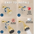 thumbnail image 5 of Aqua Elegante High Pressure Shower Head for Low Water Pressure Showers - 2.5 GPM - Polished Brass, 5 of 8
