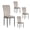 Gray + Metal & Wood, variant on Dining Chairs Set of 4 Modern Velvet Upholstered Chairs with Metal Le gs Adjustable feet for Dining Room Kitchen (Gray )