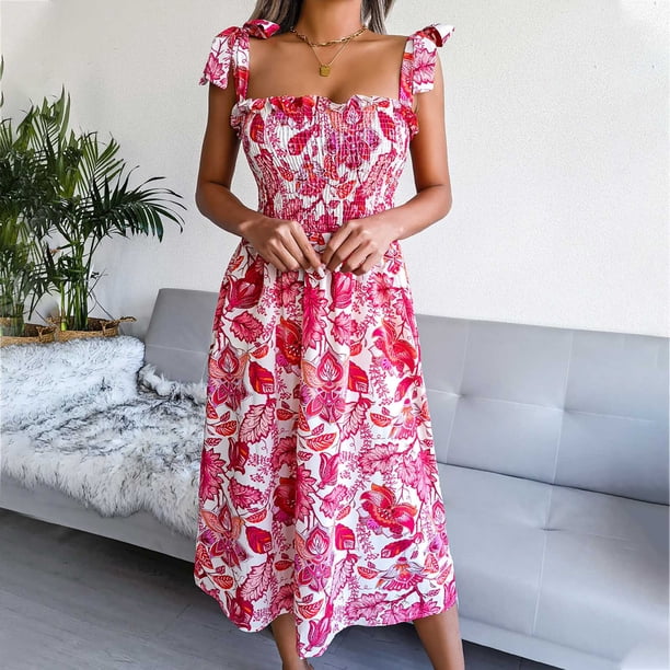 Vestido de tirantes con estampado de glúteos sin mangas, informal, ajustado, a la moda, para mujer Pompotops qyievc1042