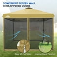 thumbnail image 4 of EAGLE PEAK 10 x 10 Outdoor Easy Pop up Canopy with Netting, Instant Screen Party Tent with Mesh Side Walls, Beige, 4 of 7
