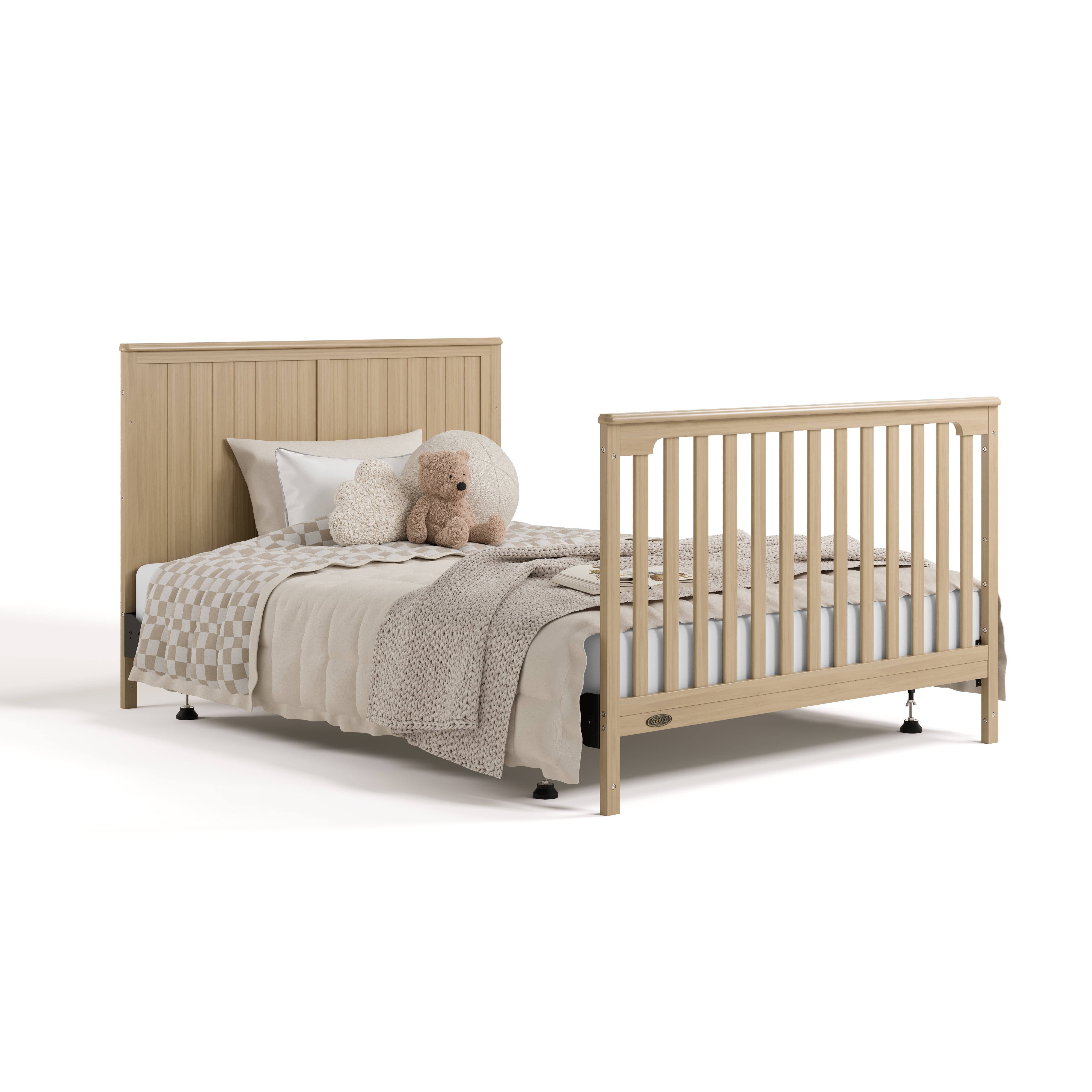 Graco Hadley 5-in-1 Convertible Baby Crib and Changer with Drawer, Driftwood