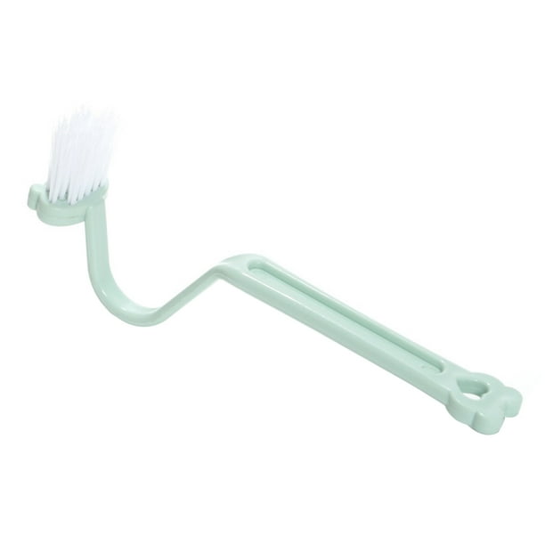 S Shape Toilet Cleaning Brush Portable wc Scrubber Curved Clean Side
