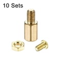 thumbnail image 3 of Unique Bargains Laiton M4 9mm + 6mm Hexagonal Mâle-Femelle Vis Écrou Kit 10 Ensembles, 3 of 6