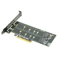 thumbnail image 4 of Two M.2 NVME M Key to PCIe X8 Adapters Board PCIE Circuit Split Card, 4 of 9