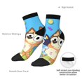 thumbnail image 6 of Silaia Bluey Print Adult Socks,Ankle Athletic Running Socks,Cushioned Breathable Low Cut Sports Tab Socks for Men and Women,Moisture-Wicking Crew Socks, 6 of 7