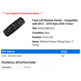 thumbnail image 2 of Front Left Window Switch - Compatible with 2013 - 2015 Ram 2500 4-Door 2014, 2 of 2